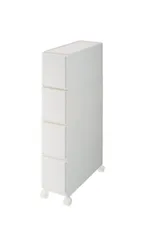 すき間収納 収納 引出し ラグドロワ スリム キッチン 4段 ホワイト 約幅17x42.2x83cm (like-it) LDS-4 隙間収納 17cm ライクイット 洗面所 机横収納 隠す収納