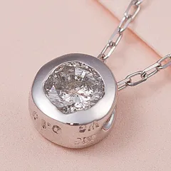 K18WG 0.1ｃｔダイヤモンドフクリンペンダント