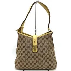 GUCCI グッチ  110291 ニュージャッキー ショルダーバッグ ワンショルダー GGキャンバス ブラウン ベージュ イエロー 茶色 レディース