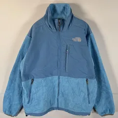 古着 ザ・ノースフェイス THE NORTH FACE フルジップフリースジャケット デナリジャケット ワンポイントロゴ ポーラテック M  水色 レディース