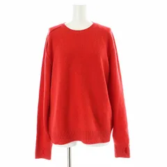 アニヤハインドマーチ ANYA HINDMARCH UNIQLO カシミヤクルーネックセーター ニット 長袖 XL 赤 レッド /AT ■OS