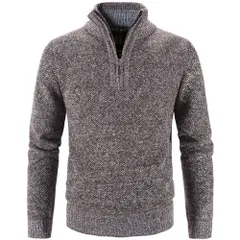 ☆ コーヒー ☆ 2XL ☆ ハイネック ニットセーター ニットセーター メンズ ハイネック ハーフジップ タートルネック セーター 長袖 ニット トップス ビジネス おしゃれ 無地 シンプル 仕事 カジュアル 暖かい 秋服 冬服 防寒 オフィス