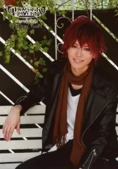 【中古】生写真(男性) 山崎大輝(逆巻アヤト)/膝上・座り・衣装黒白・ストール茶・右手背もたれ・ベンチ・植物・キャラクターショト/舞台「DIABOLIK LOVERS～re：requiem～」ブロマイドセット