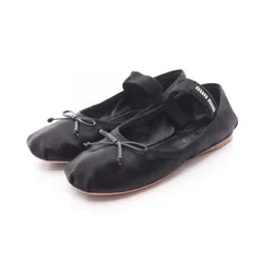 ミュウ ミュウ Miu Miu パンプス ブラック その他 バレエシューズ レディース Used A