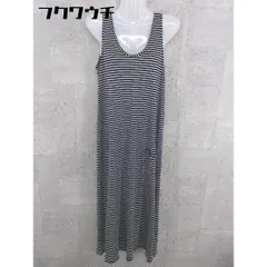 ◇ BEAUTY&YOUTH UNITED ARROWS ボーダー ノースリーブ ロング ワンピース グレー ブラック レディース 【中古】 【1002801841140】