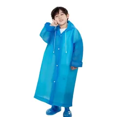 [DEVENTORZ] キッズ レインコート 適応身長90-150cm 子供 カッパ 男女の子 男の子 ランドセル 二重防水 撥水 防風 バックパック レインウエア レインポンチョ 通園 通学 遠足 梅雨対策 再利用可能（ブルー） 0