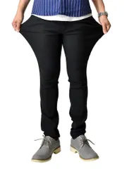 【在庫処分】[アルージェ] チノパン ストレッチパンツ ゴルフパンツ イージーパンツ テーパード 伸縮 大きいサイズ M L LL 3L / D2G / M 10分丈ブラック