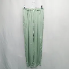 ◇ ⊂ UNITED ARROWS ユナイテッドアローズ ウエストゴム イージーパンツ サイズ34 ライトグリーン レディース E  【1502180036330】