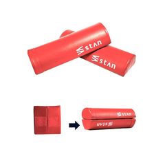 [ＳｔＡｎ] ストレッチ用ポール フォームローラー ハーフ ［半円にも ヨガポール にもなる2wayストレッチローラー］ (レッド) 0
