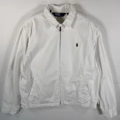 古着 90's/90年代 ポロバイラルフローレン Polo by Ralph Lauren スウィングトップジャケット ワンポイント刺繍 大きいサイズ XL  ホワイト メンズ
