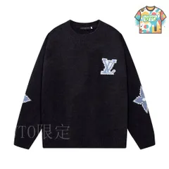 【今日WTO】LOUIS VUITTON 海毛提花 クルーネック ウール セーター-WF78