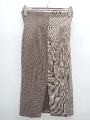 ◇ SLY スライ 総柄 膝下丈 タイト スカート サイズ2 ブラウン マルチ レディース P  【1406240047178】