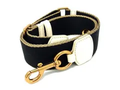 ■極美品■ MARC JACOBS マークジェイコブス キャンバス ウェビング バッグ用 ショルダーストラップ 斜め掛け 肩掛け ブラック系 AZ0259