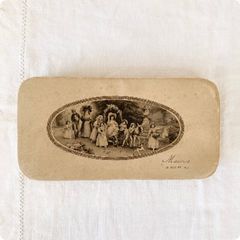 フランスアンティーク ドラジェボックス 菓子箱 1925年 洗礼式 紙箱