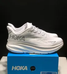 HOKAONEONE CLIFTON 9 クリフトン 9 スニーカー ランニングシューズ ランニング マラソン ランシュー グレー ホワイト