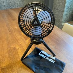 【訳あり品】LEDライト 充電式ポータブル扇風機 Land Dellta「飽くなき探求心」アウトドア 卓上 スタンド式 天井吊り下げ