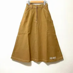 #anc ピンクハウス PINKHOUSE スカート からし色 ロング デニム ポケット ロゴ 美品レディース [960914]のサムネイル