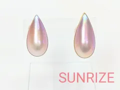 K18 マベパール ドロップ型イヤリング【No.178】