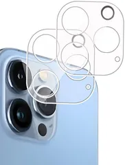 JACRON 2枚セット 対応アイフォン13プロ/アイフォン13プロマックスカメラフィルム 日本旭硝子 硬度9HiPhone13 Pro Max高透過率 指紋防止 気泡防止 飛散防止 キズ防止 耐衝撃 貼り付け簡単(YCO-9CS-723)