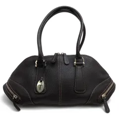 トッズ ワンショルダーバッグ 舟型 ロゴ 型押し レザー ブラック 希少 vectorpremium_165-502505280107