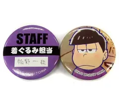 【中古】バッジ・ピンズ(キャラクター) 一松 缶バッジセット～スタッフ支給品～ 「一番くじ おそ松さん～アイドルライブ～バックステージ編」 8等