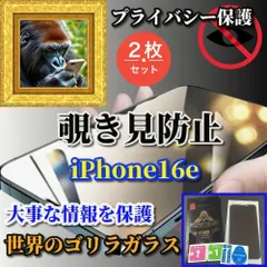 お買い得商品☆2枚セット☆【iPhone16e】強化ガラスフィルム 気泡防止 指紋防止 飛散防止 簡単貼り付け 高硬度9H☆大切な情報を保護 プライバシー保護☆《高品質ゴリラガラス》覗き見防止フィルム
