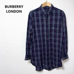BURBERRY LONDON バーバリーロンドン チェック柄 長袖シャツ M