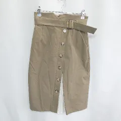 ◇ ◎ ●美品● PROPORTION BODY DRESSING ひざ丈 タイト スカート サイズ2 カーキ系 レディース E  【1407180061729】