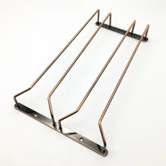 J-base ワイングラス ホルダー ビス止めでしっかり固定 吊り下げ ビス付き(ブロンズ,  ２列)のサムネイル