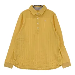 サイズ：L CALLAWAY SELECT キャロウェイ セレクト  長袖ポロシャツ ストライプ柄 イエロー系 [240101495517] ゴルフウェア レディース ストスト