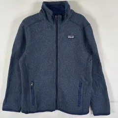 古着 パタゴニア patagonia ベターセーター フルジップ ワンポイントロゴ アウトドア M 10  ネイビー系 レディース