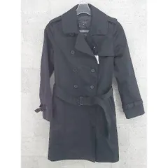 ◇ nano universe ナノユニバース トレンチ コート 36 ブラック *  【1002797308115】