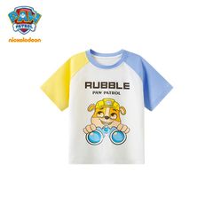パウパトロール 夏大人気新作 超可愛い (Paw Patrol) 子供服 半袖Tシャツ トップス バイカラー 通学着 通園着