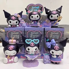 【未開封品】 6種セット 海外 限定 サンリオ × MINISO クロミ Kuromi パーティ シリーズ ランダム アソート ボックス ガチャガチャ フィギュア セット 中国