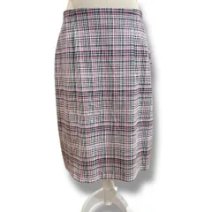 新品 未使用 タグ付 組曲 クミキョク チェック ボックス スカート カジュアル 赤 黒 仕事着 キャリア オフィスカジュアル レディース 春 ゴーゴー古着久喜倉庫店 22 No.641