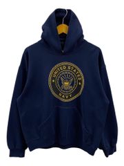 SOFFE(ソフィ) NAVY パーカー フーディ プリント 米軍 USA製 M ネイビー メンズ/078