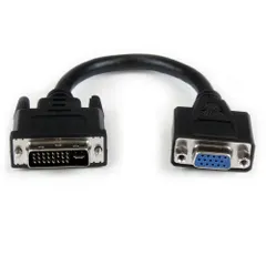 新品 StarTech.com DVI - VGA変換ケーブル オス/メス 20cm DVIVGAMF8IN