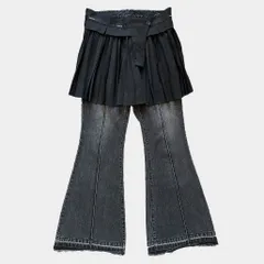 【極美品】　A.P.C. × sacai　デニムスカート、サイドプリーツ A.P.C. × sacai デニムスカート サイドプリーツ