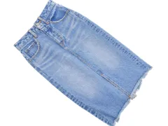 AZUL BY MOUSSY アズールバイマウジー フロントスリット カットオフ デニムスカート sizeS/インディゴ ■■ レディース