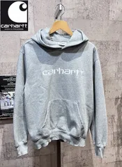 美品 カーハート WIP プルオーバー スウェット パーカー M グレー carhartt WIP ロゴ刺繍