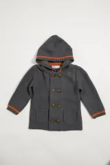 D.fesense/ライン入りニットジャケット 新品子供服90 男の子 女の子のサムネイル