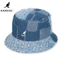 新品 KANGOL カンゴール バケットハット バケット ハット バケハ HAT 帽子 デニム パッチワーク カンガルー ロゴ 海外 ブランド メンズ レディース ユニセックス 青 ブルー kangol DENIM MASHUP BUCKET