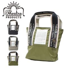 THEATRE PRODUCTS シアタープロダクツ MISSISSIPPI トートバッグ S BL230336 ポケット ファスナー付き オリジナル配色テープ