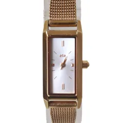 【和】稼働品 エテ ete 長方形型 腕時計 1Pストーン レディース レディース腕時計 ete エテ 1Pダイヤ クォーツ時計 中古 - メルカリ