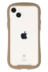 iFace Reflection iPhone 14 Plus ケース クリア 強化ガラス (ベージュ)【アイフェイス アイフォン14plus 用 iphone14プラス 用 カバー 韓国 耐衝撃 透明 ストラップ [ベージュ・iPhone14 Plus専用]