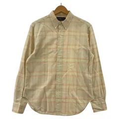 Ralph Lauren ラルフローレン チェック柄 ボタンダウン長袖シャツ size14/ペールイエロー×ピンク×ベージュ系