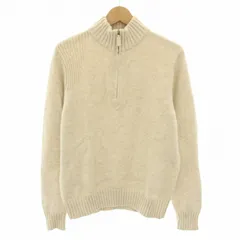 エディーバウアー EDDIE BAUER ニット セーター ハーフジップ ハイネック 長袖 M ベージュ 004 9699 /YT ■MU