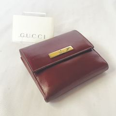 ✱GUCCI（グッチ）✱レザー 二つ折り財布（ボルドー）