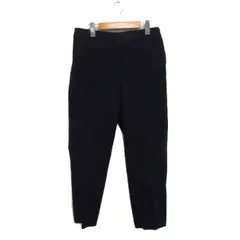 シューラルー SHOO・LA・RUE ストレッチ テーパードパンツ 無地 大きいサイズ 3L ブラック 黒 /FT34