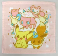 【中古】タオル・手ぬぐい(キャラクター) ピカチュウ＆イーブイ＆ミュウ ハンドタオル 「ポケットモンスター Pokemon Collectionくじ 2017」 D賞